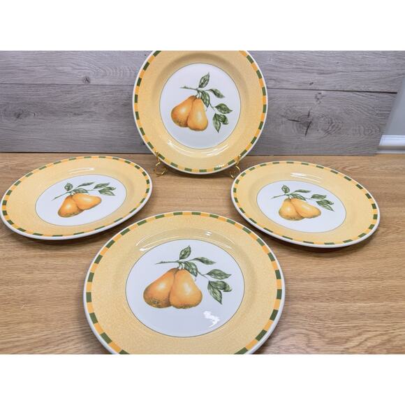 Churchill Staffordshire Somerset 10.25” Dinner Plate Pears England ~set Of 4 - Picture 1 of 9
